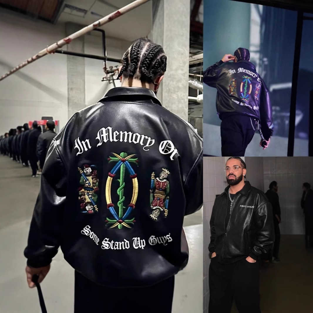 Drake VAVA rapper tour motorcycle jacket leather jacket American style for men and women T260924