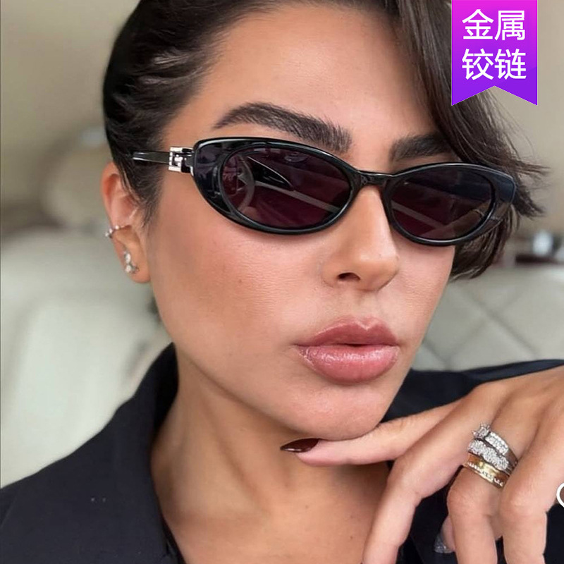 Luxury Brand Designer Sunglasses Luxury Brand Designer Sunglasses Oval Small-Frame Sunglasses 2025 New Model For Women, High-End Light Luxury Sungla