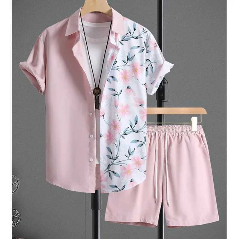 Hawaiian Men's Short Sleeve Shirt And Beach Shorts Set Beach Party Men's Shorts Summer Vacation Fashion Men's Casual Shirt T260924
