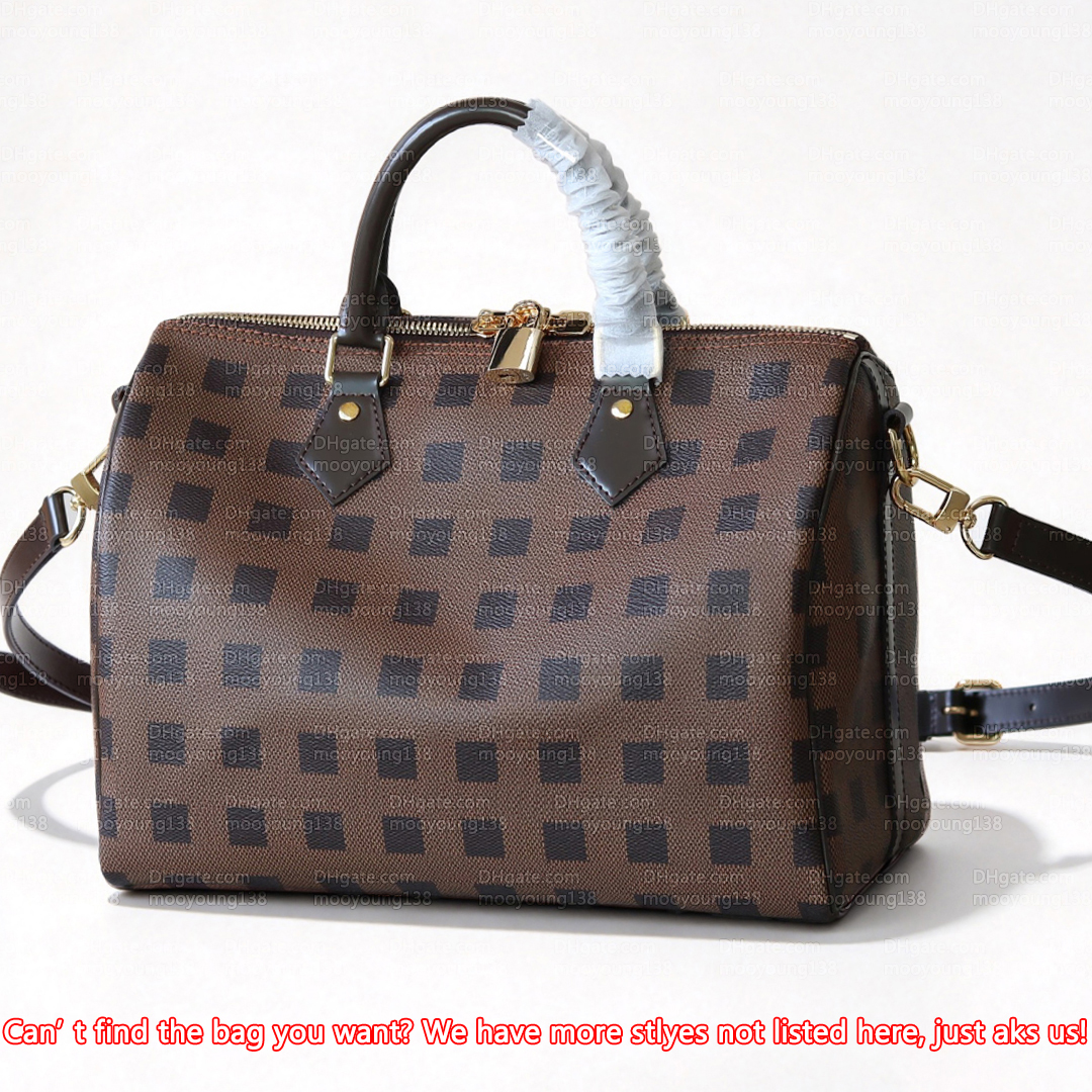 12A Premium Mirror Quality Designer Tote Bags for Women Luxury Handle Bag 25cm 30cm Coated Canvas & Cowhide Leather Handbags Coffee Plaid Crossbody