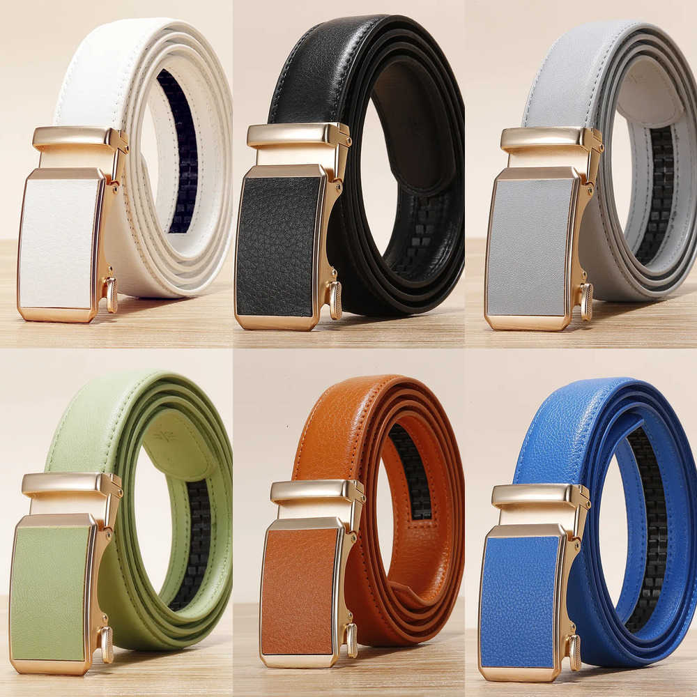Women Man PU Belts Leather Belt for Female Strap Casual All-Match Ladies Adjustable Belts Designer Automatic Man Belt Buckle J260923