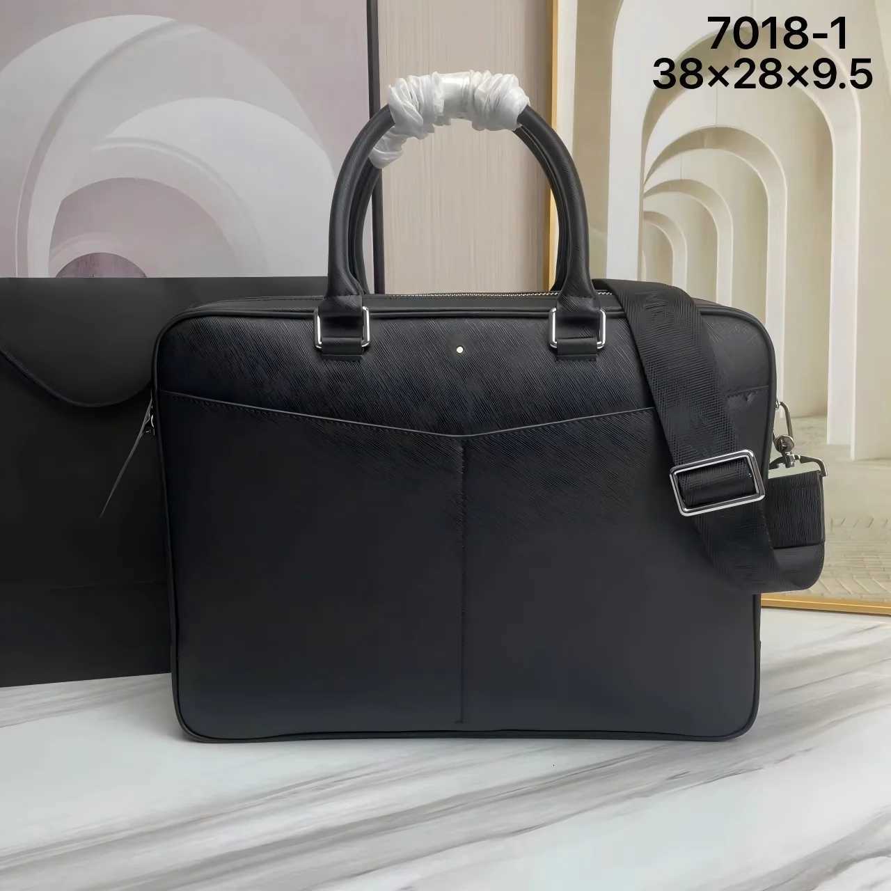 Briefcases Men's Top-Handle Bags Leather Briefcase for Men Large Capacity Laptop Bag Durable Business Premium Handbag for Work Travel H260923