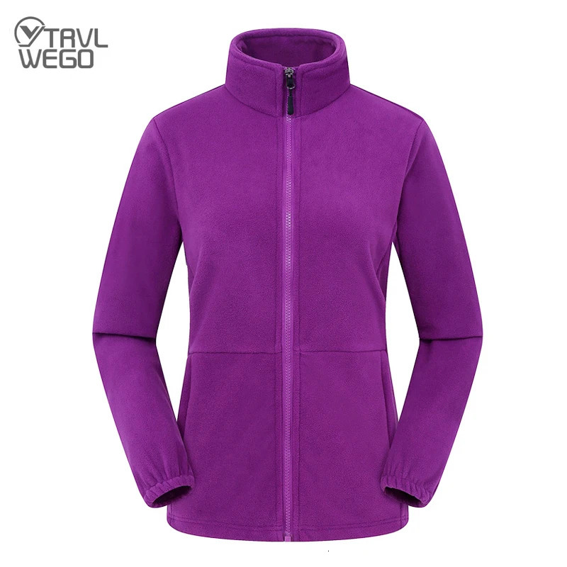 TRVLWEGO Men Womens Fleece Hiking Thermal Jackets Outdoor Sports Climbing Trekking Camping Windbreaker Male Warm Coats 260924