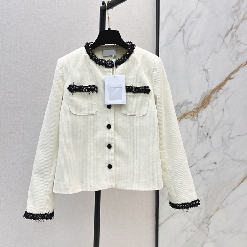 Women Tweed Jacket Elegant O Neck Tassel Pockets Loose Piping Commute Party Cardigan Fall Ribbed Dating Wedding Luxury Cropped Cardigans