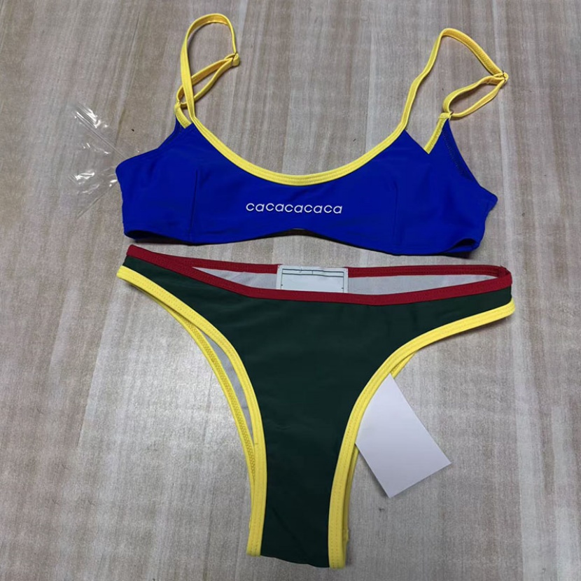 Color Blocked Swimwear Scarf Sarong for Women Designer Crop Sporty Ripped Yoga Vest Shorts Summer Beach Vacation Diving Surfing Yacht Swimsuit Outfi