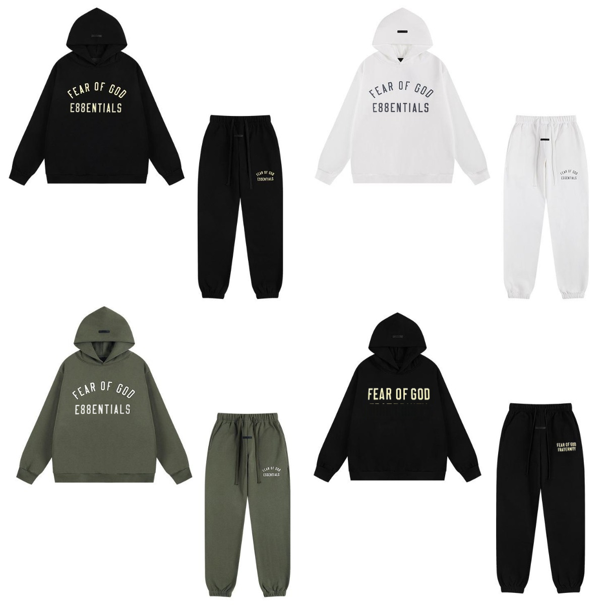 Designer hoodie Streetwear Hoodie Track Pants Set Fleece Sweatsuit Hip Hop Loose Fit Joggers Casual Tracksuit Urban Street Style