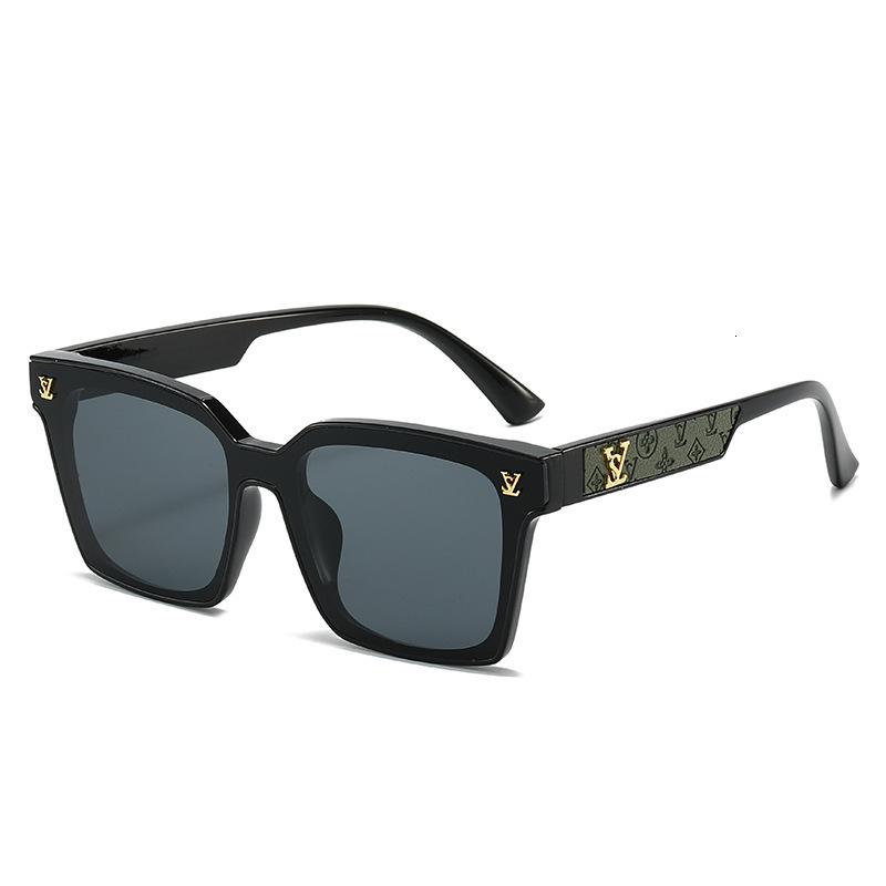 Brand Luxury Designer Sunglasses New Unisex Leather With A High-End Feel, European And American Neutral Style, Full-Frame Square Sunglasses Feel, St