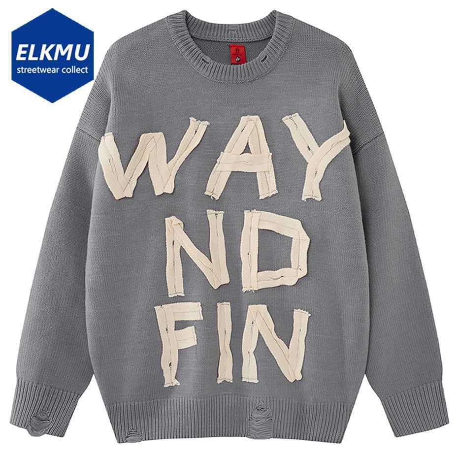 Men Men's Sweaters Streetwear Hip Hop Sweaters Patchwork Oversized Y2K Sweaters Knit Pullover Jumper Unisex Harajuku Sweater Knitwear C260923
