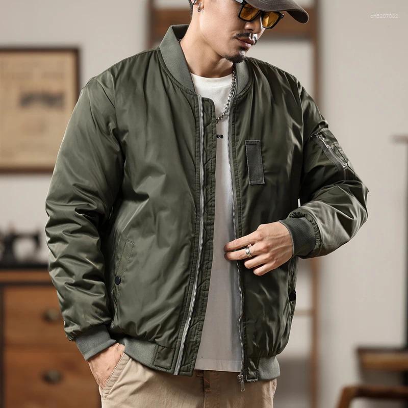 Men's Loose Fashion Stand Collar Jacket American Style Vintage Work Clothes Pilot Top 2026 Spring Autumn Season