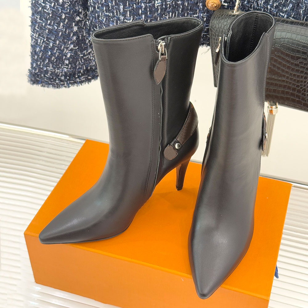 Legacy Ankle Boot Womens Designer Smooth Leather Boots 1AICBE Side With Zipper Knight Boot Pointed Toe Fashion Brand Autumn Winter Boots Leather Lin