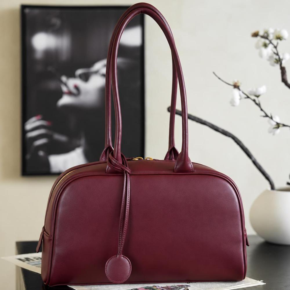 Bowling Shoulder Bag Smooth Calfskin Boston Purse Refined Shopping Weekend Travel Top-Tier Designer New Arrival