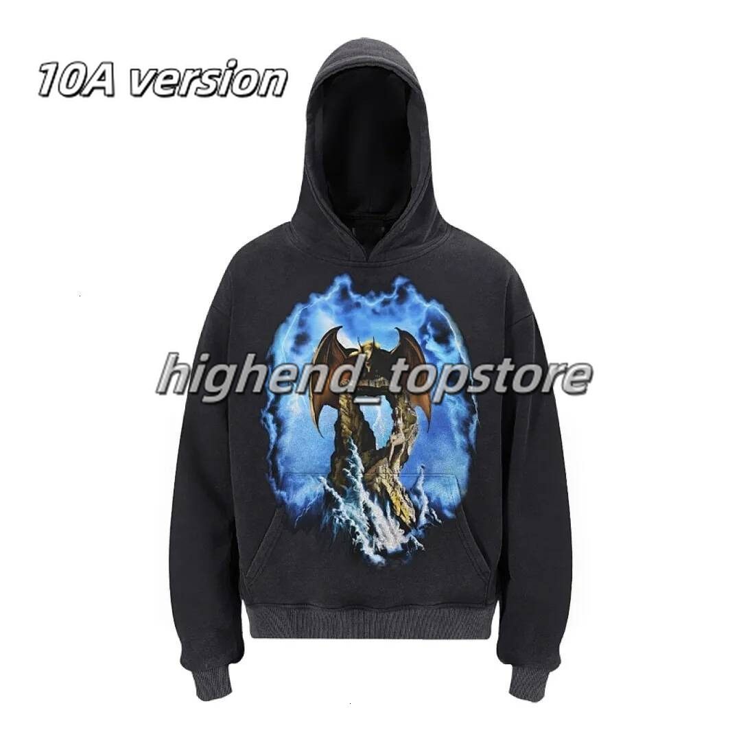 2026 10A Representative Hoodie Men's Designer Represend Vintage Hoodies Oversized Printed Women's Pullovers Washed Cotton Sweatshirt Hallo