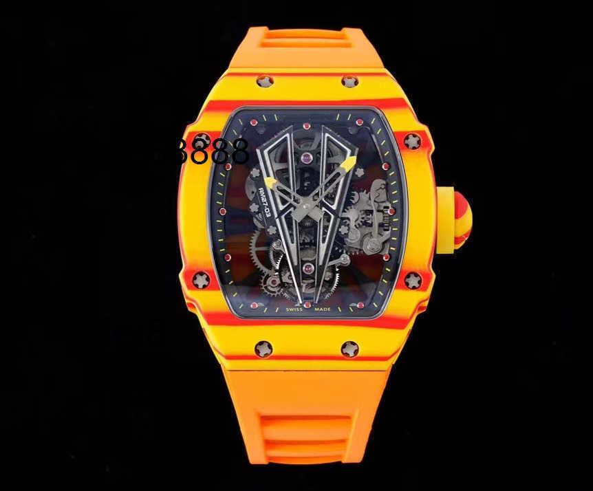 Watches Luxury Watch Automatic wathes designer Rich M27-03 Tourbillon TPT material made integrated foRich Ming bottom plate table bridge titanium me