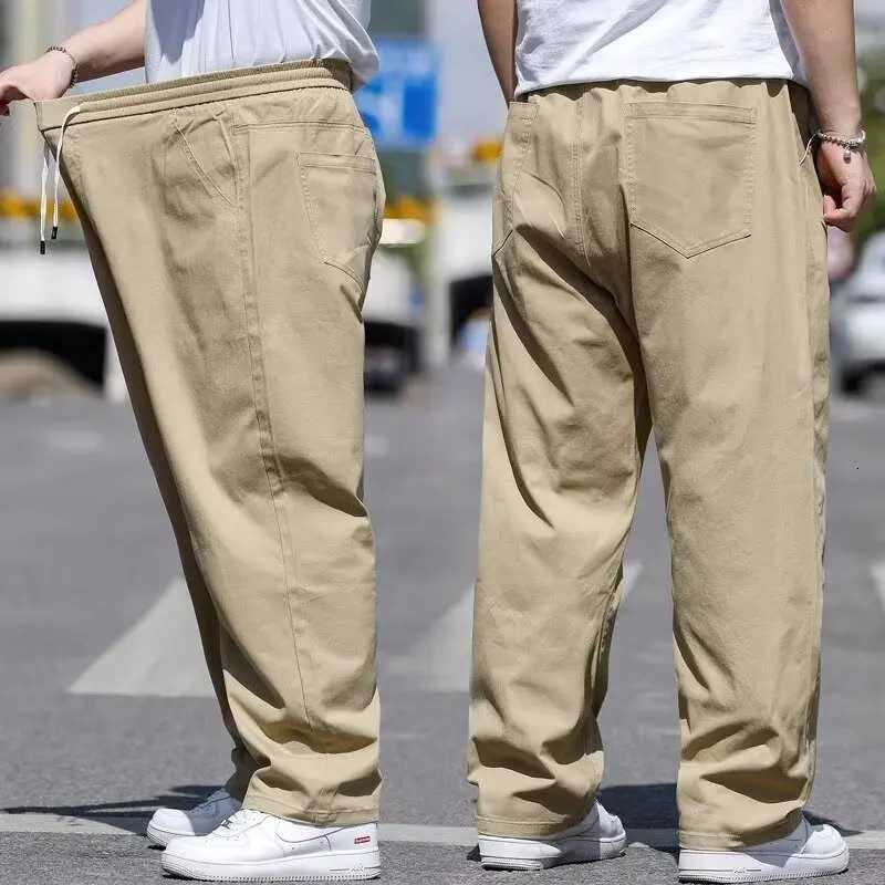 Men's Pants Men's Summer Workwear Pants Plus Size Loose Straight Leg Casual Trousers XL-8XL Big and Tall Large Summer Pants Asian Size H26