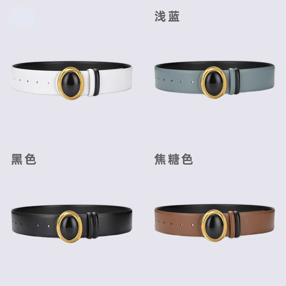 New Style Double-sided Belts Waist Seal Belt Women Genuine Leather Wide Belts Designer High Quality Gem Inlay Dress Accessories J260923