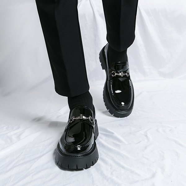 New men's shoe fashion brand Lefu shoes 2026 autumn thick sole height increasing business formal youth leather shoes 3061