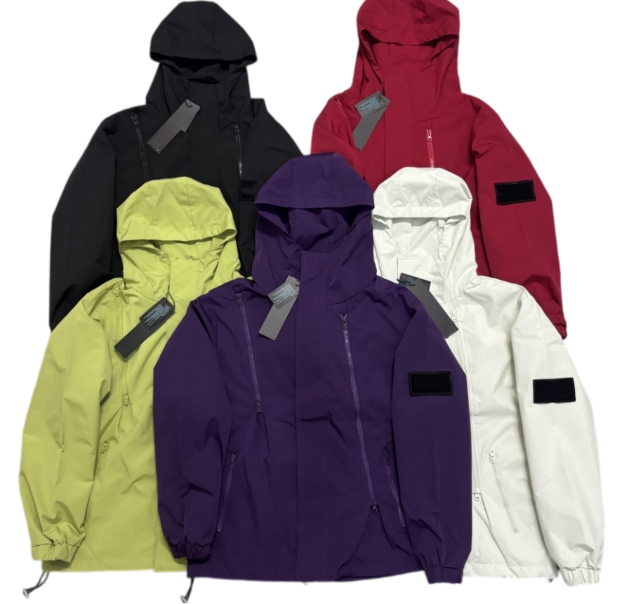 Classic Brand Mens Hooded Jackets Spring/ Autumn Trendy Zipper New Style Jacket Casual Men's and Women's Windbreaker Outerwear Windproof W
