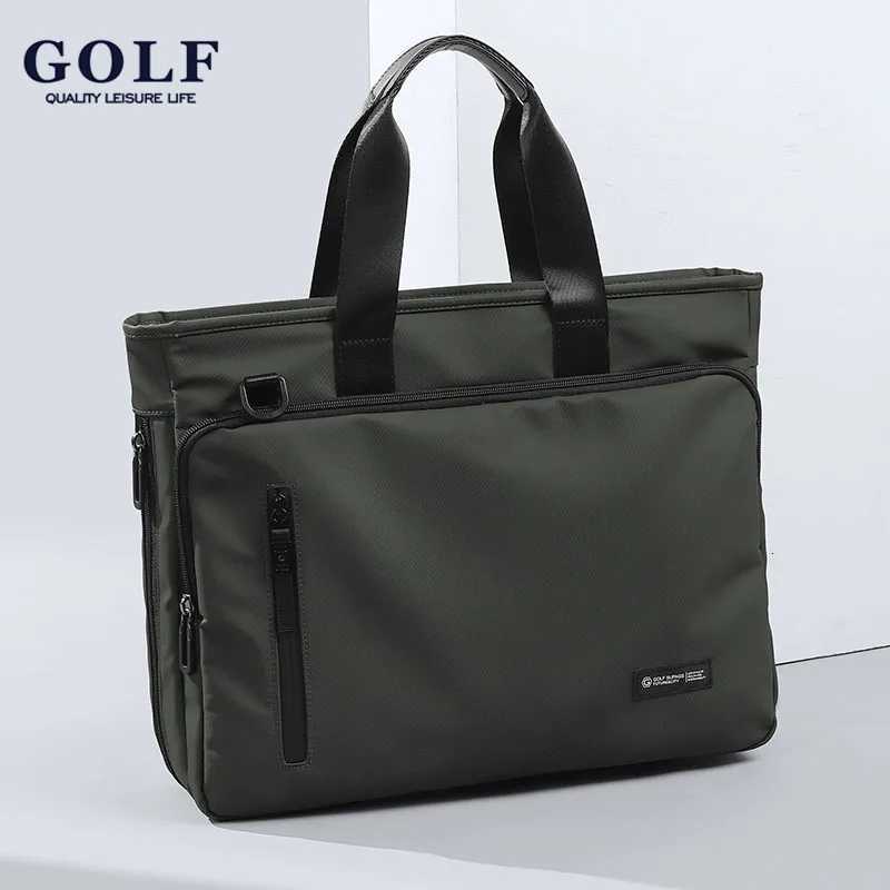 Briefcases GOLF QUALITY Men's Waterproof Oxford Cloth Briefcase Bag Lightweight Travel Shoulder Laptop Bag 15.6" Casual Handbag Black H260