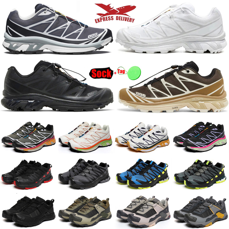 Designer Trail Running shoes Xt6 XA Pro 3D XT-6 ADV ULTRA 5 Mens Womens Sneakers Triple Black Silver Grey Brown White Sports Outdoor Mountain Hiking