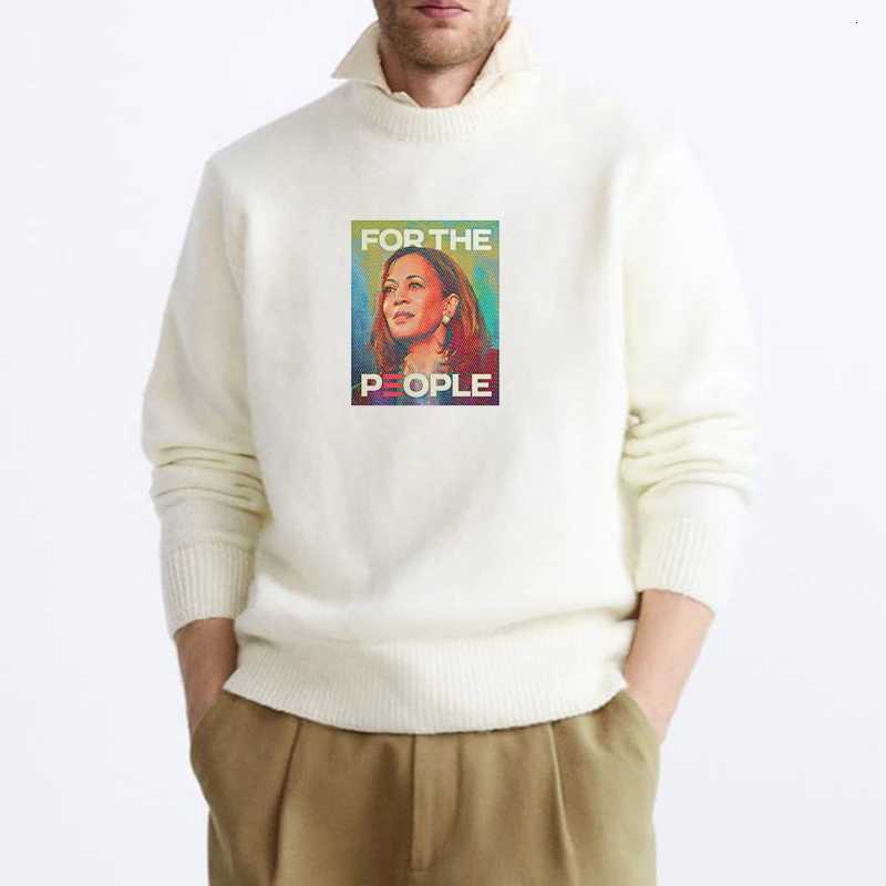 Knitted Men's Sweaters Basic Loose Winter Sweater For Men Warm Aesthetics White Pullover Tops Casual Streetwear Male Sweat-shirt Y2k Clothing C