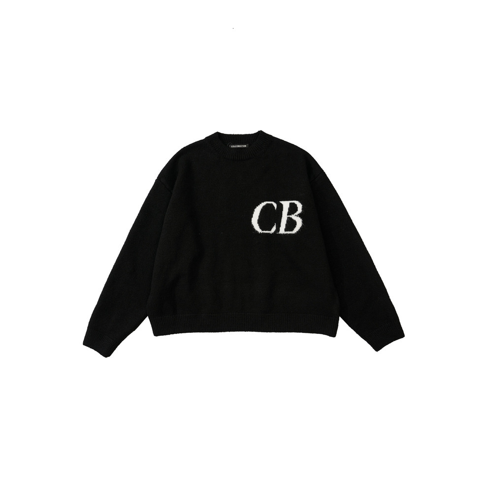 Cole Bucton Men's Hoodie Loose CB Embroidery Clothes Woolen Jacquard Sweater Crew Neck Knit Pullovers Casual Summer Black Designer Shirt Pants