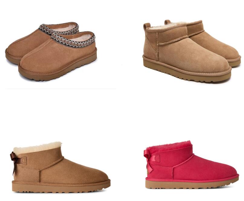 Classic Winter snow Boots Ultra Mini Bailey Bow boots Women boots '26 tasman Slippers cozy Sheepskin Girls Warm boots Christmas Gift