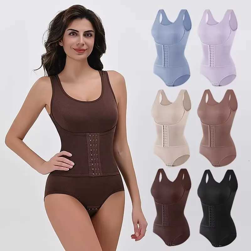 Bodysuit Women's Shapewear Shapers with Zipper Belt Women Tummy Control Fajas Body Shaper Waist Slimming Cincher Corset Tops J260923