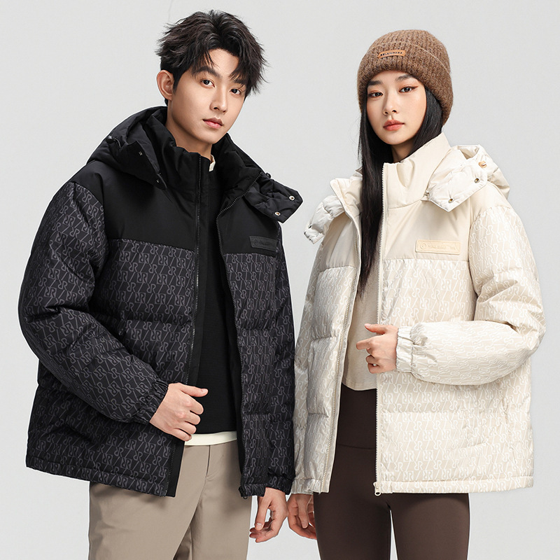 New Winter Men Thickened And Warm Short Hooded Style Couples Trendy Brand Youth Cold Resistant Down Jacket For Men