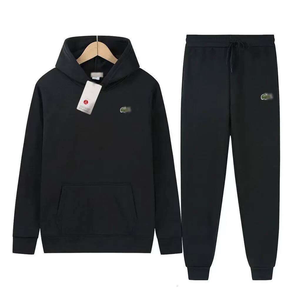 Lacostlies New Casual Mens Tracksuit Hoodie Men Set Autumn Winter Sportswear Sports Suit Casual Sweatsuit Hoodie Pants Male Jogging Clothing 757 2f
