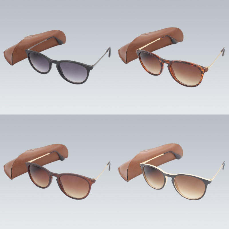 4171 Designer Sunglasses Women Men Sun Glasses Mens Protection Lens Goggle Classic Round Frame Eyeglasses Vintage Metal Eyewear With Box Rubber Legs