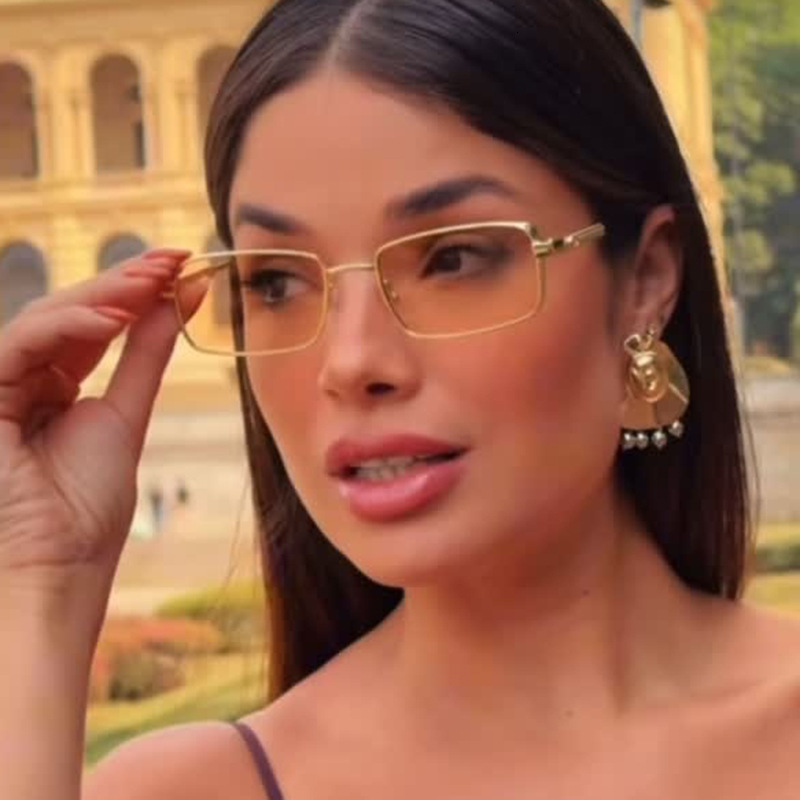 Luxury Brand Designer Sunglasses Square Small-Frame 2025 New Fashion Retro Versatile Trendy Street Style Personalized Sunglasses For Women