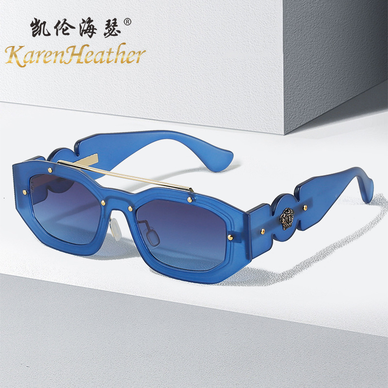 Luxury Brand Designer Sunglasses New Fashionable Head-Shaped 012 European And American Trend Square Frame Sunglasses Modern Lens Sun Glasses