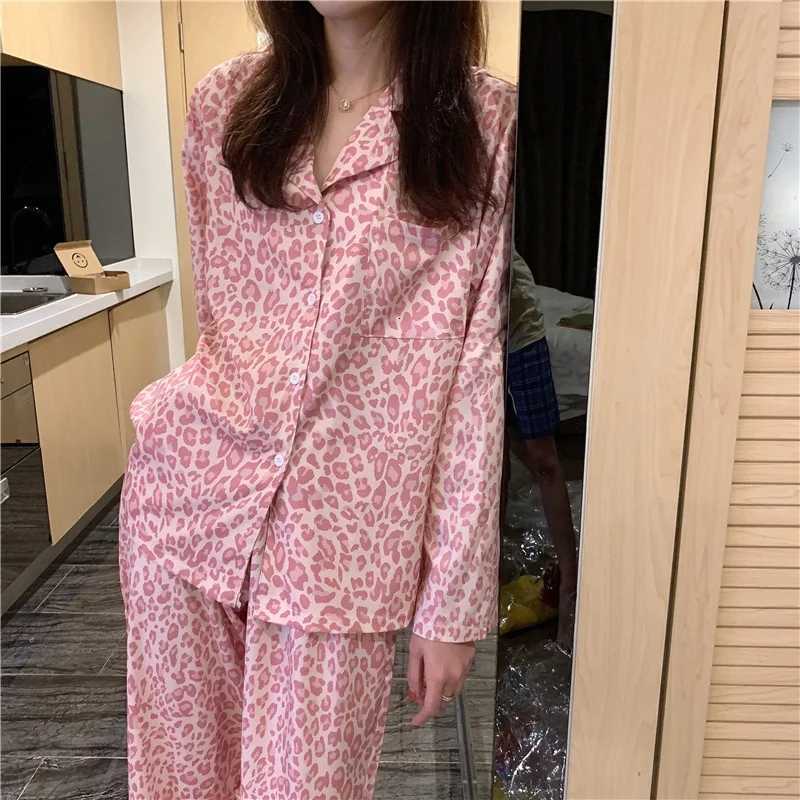 Women's Sleep Lounge Summer and Spring Women's Floral Print Pajamas Long Sve Thin Home Clothes Set Sweet Student Net Two Piece Nightgown S