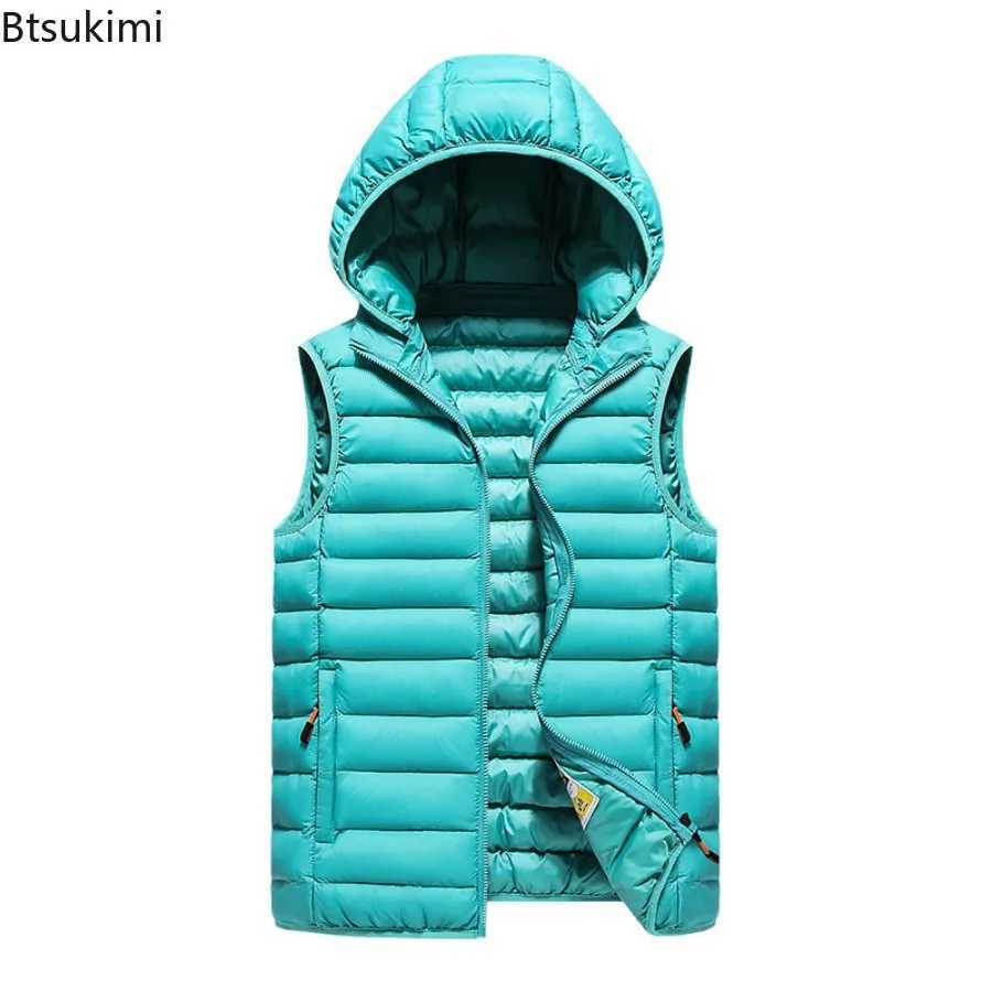 Jackets Hoodies New Autumn Outdoor Winter Men's Sleeveless Vest Jackets Fashion Thicked Cotton-padded Warm Vests Men Casual Cold-proof Hooded W