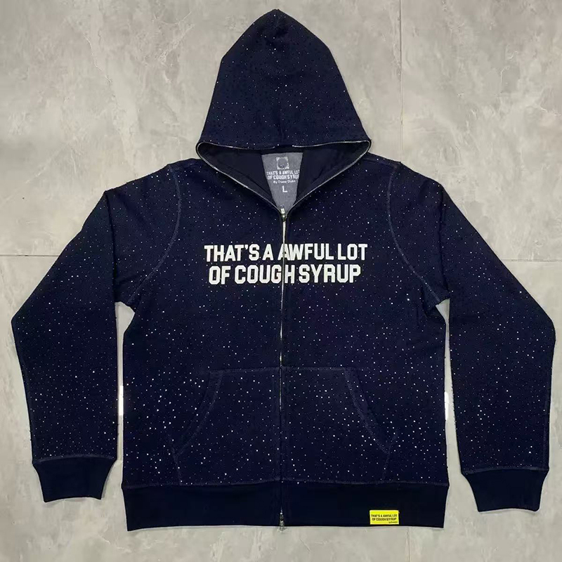 rhinestone alocs hoodie men hoodie y2k hoodie designer hoodies men graphic hoodie fashion streetwear awful lotta cought sryup sweatshirt s--xl