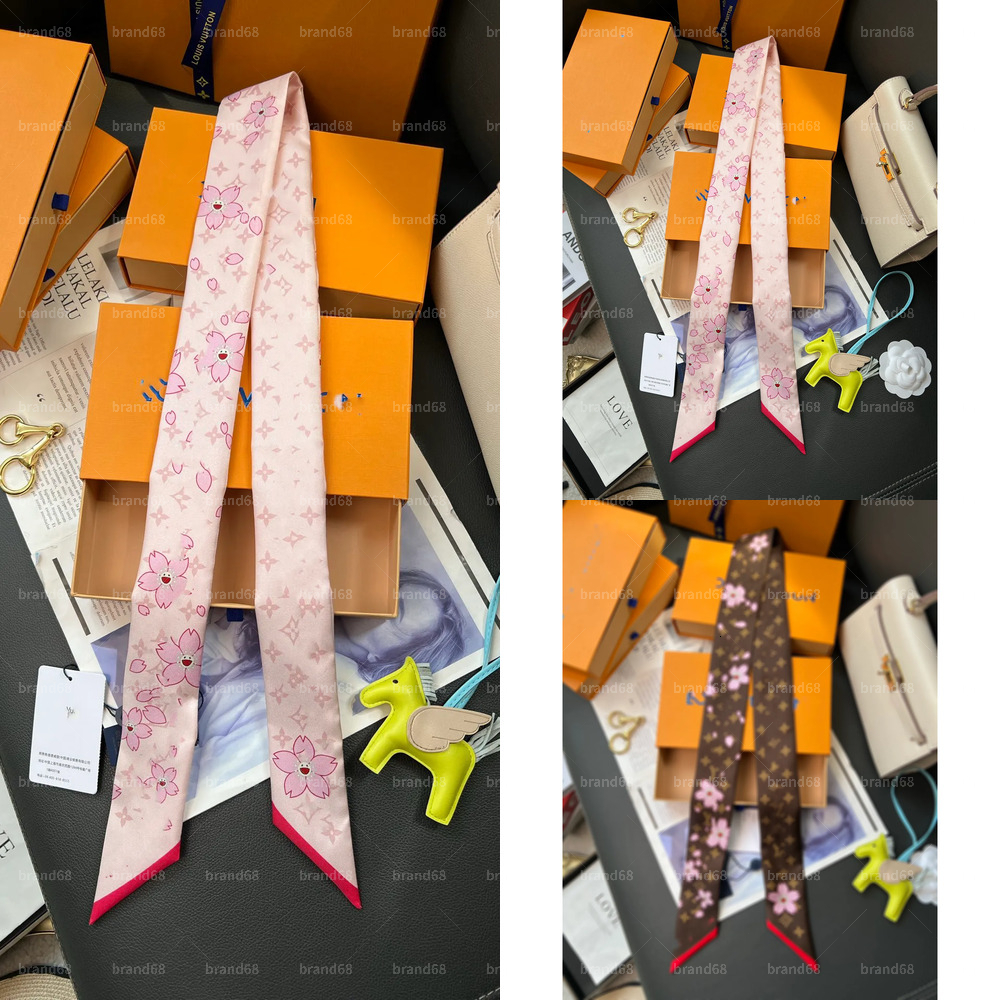 25ss luxury Designer Silk Headband Scarf High quality 18 m rice twill material Handbag strap Multi functional silk scarf size 120*5cm