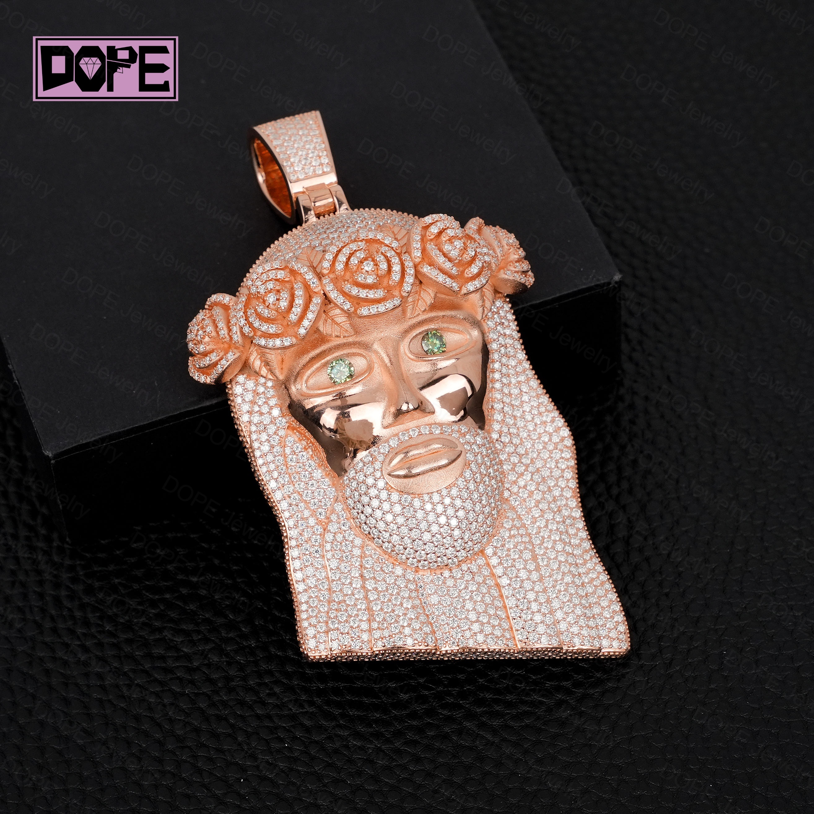 Hiphop Moissanite Jesus Pendant 3D Iced Out Charm 925 Sterling Silver Custom Moissanite Pendant