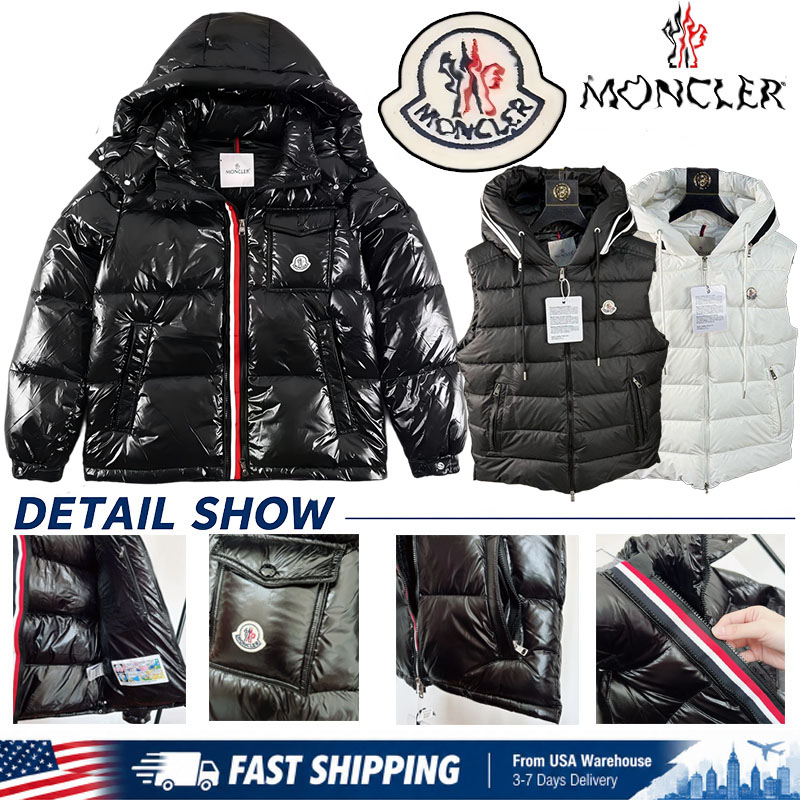 Mconc ler Down Jacket Men Puffer Jacket Maya Jacket Down Parkas Warm Black Waterproof Jackets Cardigan Men Womens Doudoune With NFC Winter Windbreak