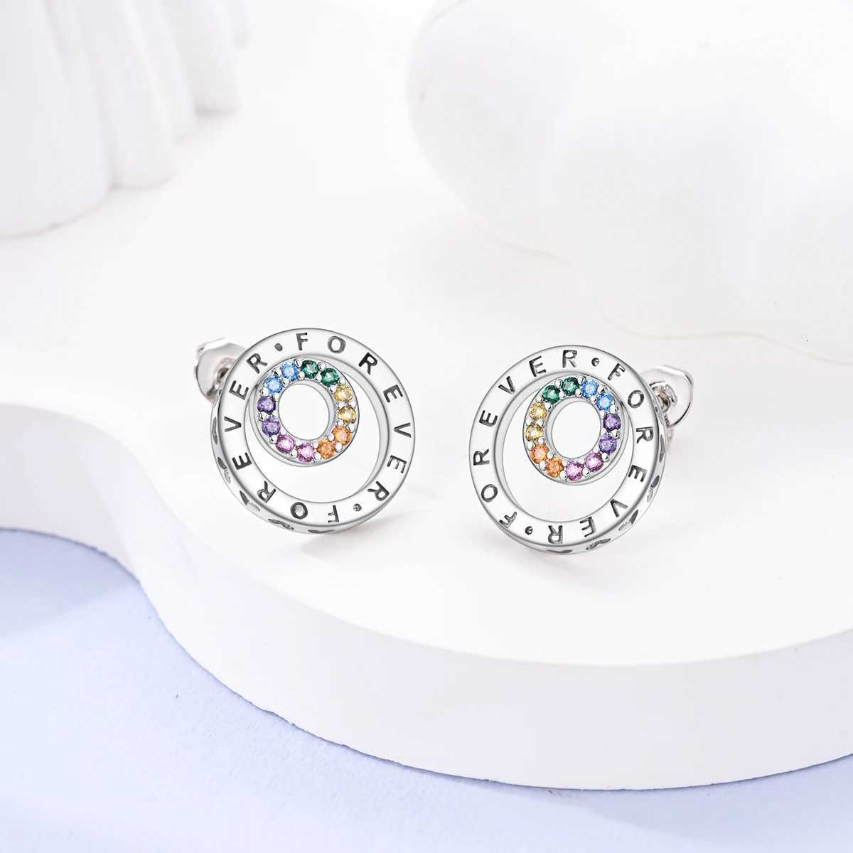 925 Sterling Silver Earring Stud Stud For Woman Moon Star Cat Wedding Party Jewelry Gift N260923