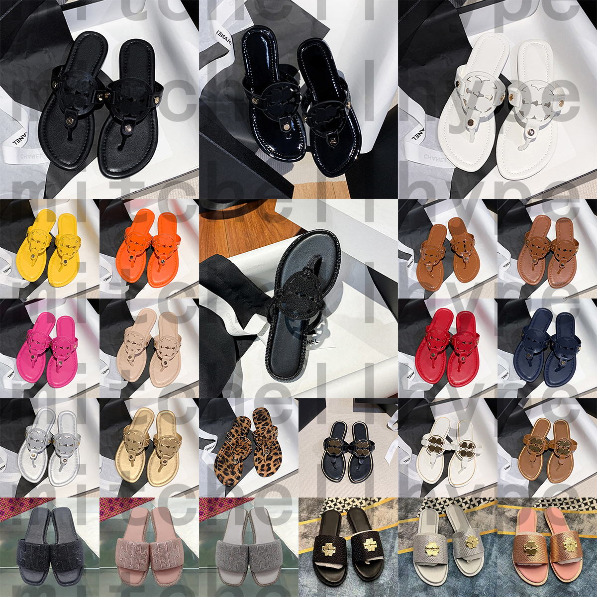Free Shipping luxury torys brunch sandals sandles for women designer slide slides clogs summer cool sandals sandale Shoes velcro sandals flip flops