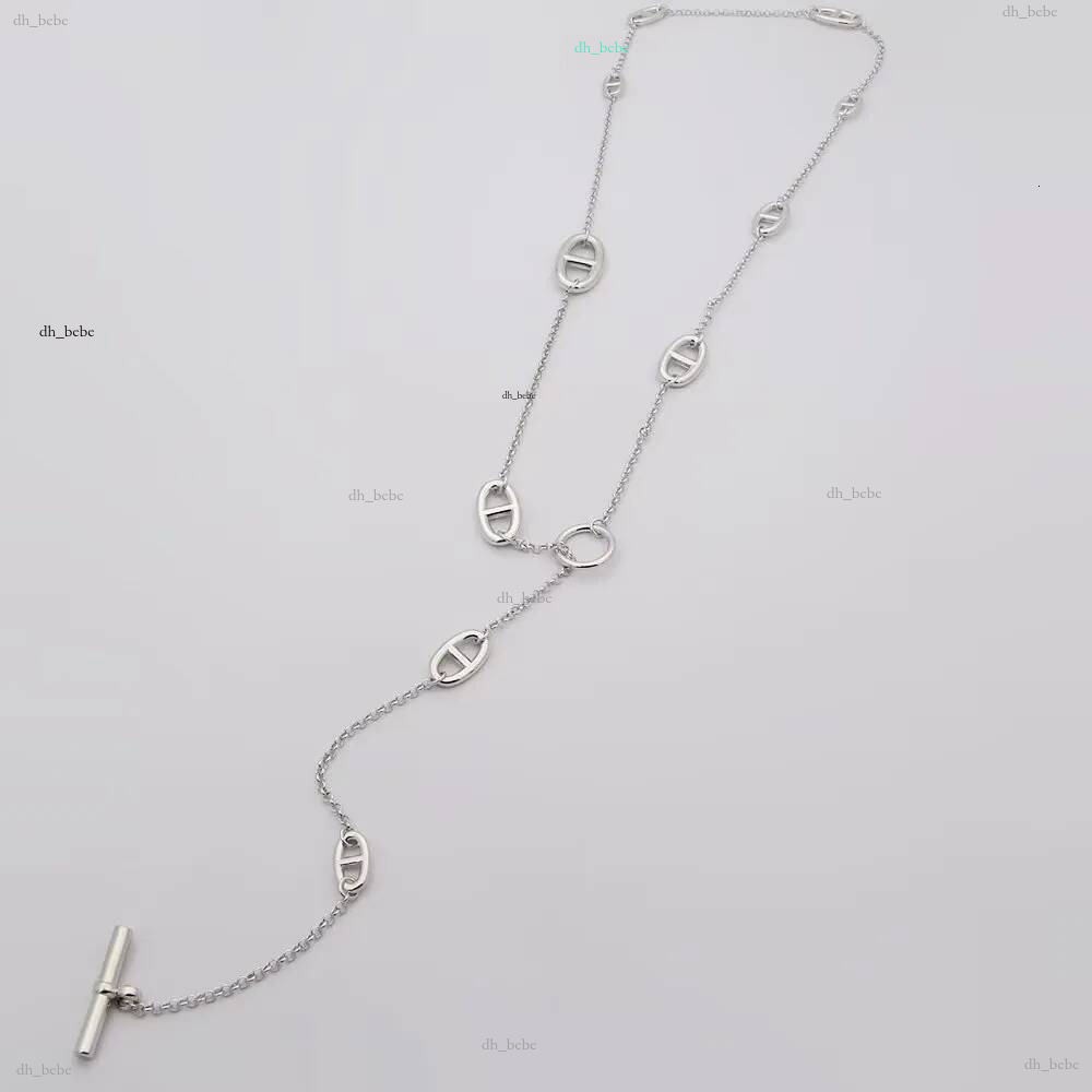 Fashion 80/120cm Three Layer Designer Opening Oval Shaped Couple Ring Luxury Necklace 18K Gold Plated hollowed out chain copper designer jewelry