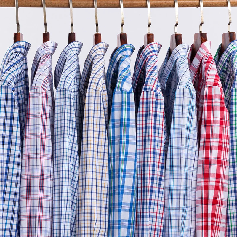 Pure 100% Cotton Plaid Shirts for Men High Grade Business Long Sleeve Casual Checked Shirt Mens Comfortable Office Formal Work 260922