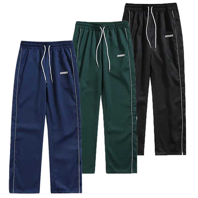 Men's Pants Men's Casual Sweatpants Solid Color Sports Pants Summer Autumn Lightweight Cargo Trousers High Street Loose Straight Trousers
