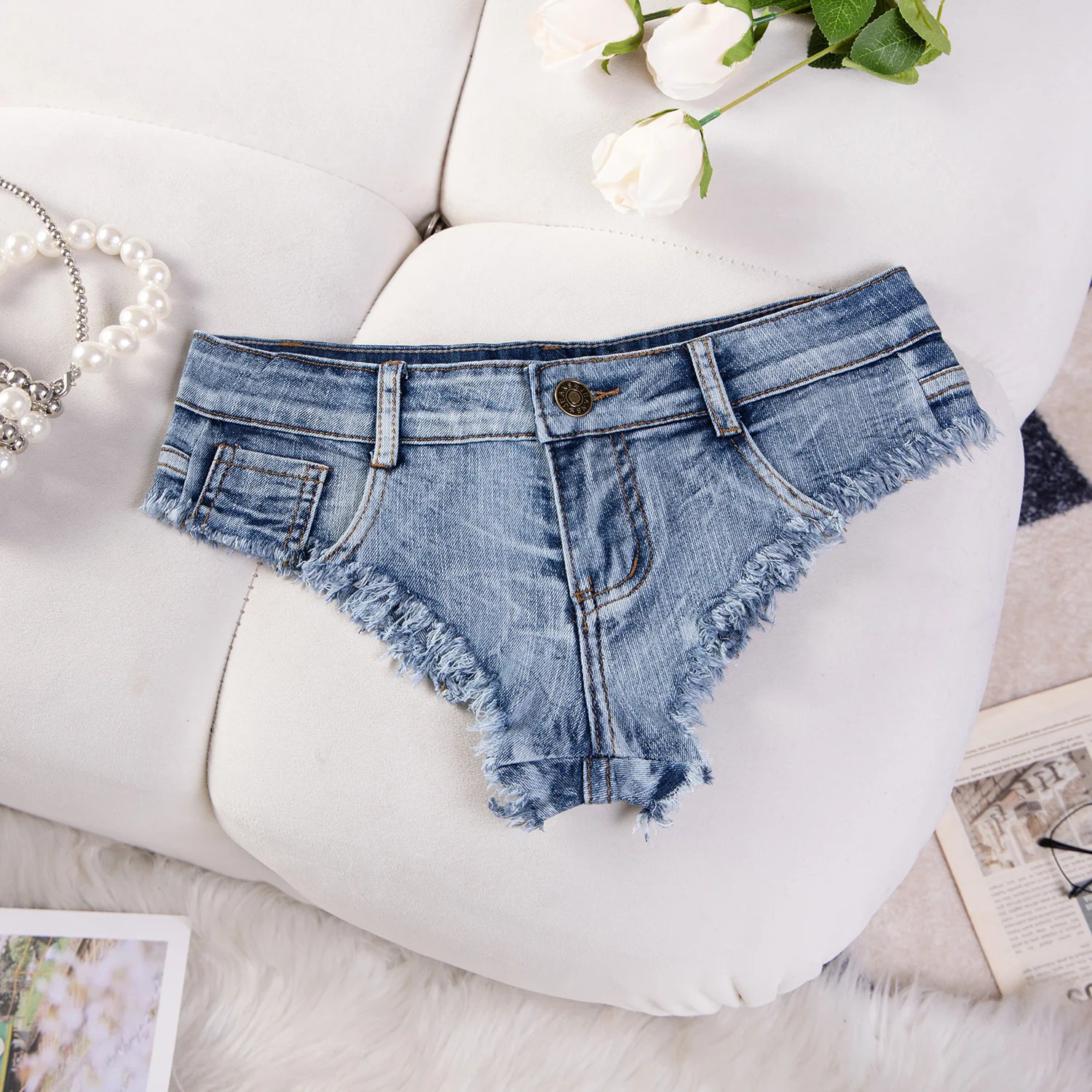 Sexy Summer Denim Shorts Pants Womens Low Rise Stretch Mini Beach Party Clubwear 260928