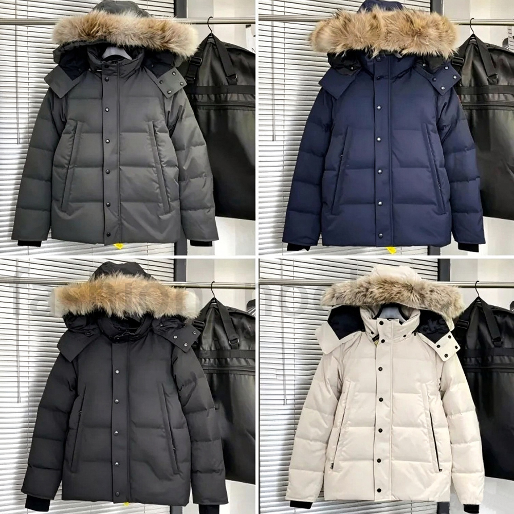 puffer jacket men canada coats down winter jacket women doudoune jacket Wyndham Parka homme down jackets wolf Fur hooded men puffer thickened warm j