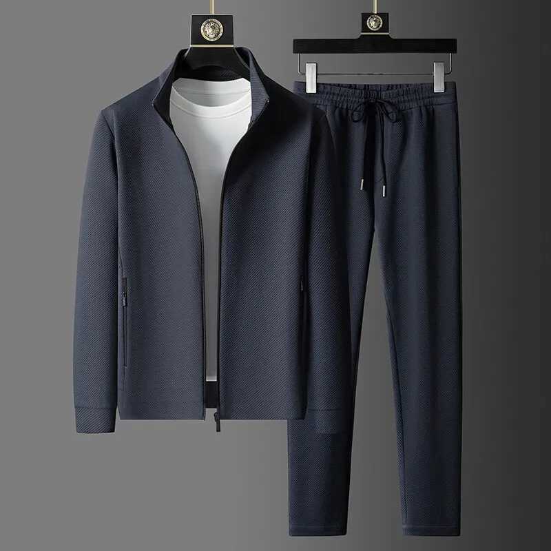 (jackets + trousers) 2025 spring fashion men jackets Man coats long sleeve men's casual jackets men A set of clothes size M-5XL T260924