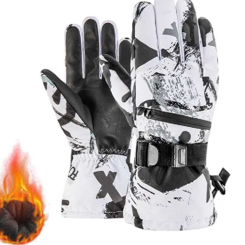 Ski Gloves Thermal Ski Gloves Winter Outdoor Snowboard Waterproof Windproof Gloves Unisex Fleece Warm Snow Sports Riding Gloves Q260923