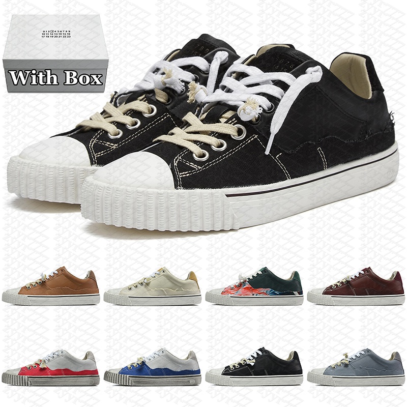 With box designer shoes new evolution sneakers men womens low distressed patchwork dirty wash skate casual mens outdoor sports vintage trainers blac