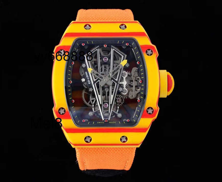 Watches Luxury Watch Automatic wathes designer Rich M27-03 Tourbillon TPT material made integrated foRich Ming bottom plate table bridge titanium me