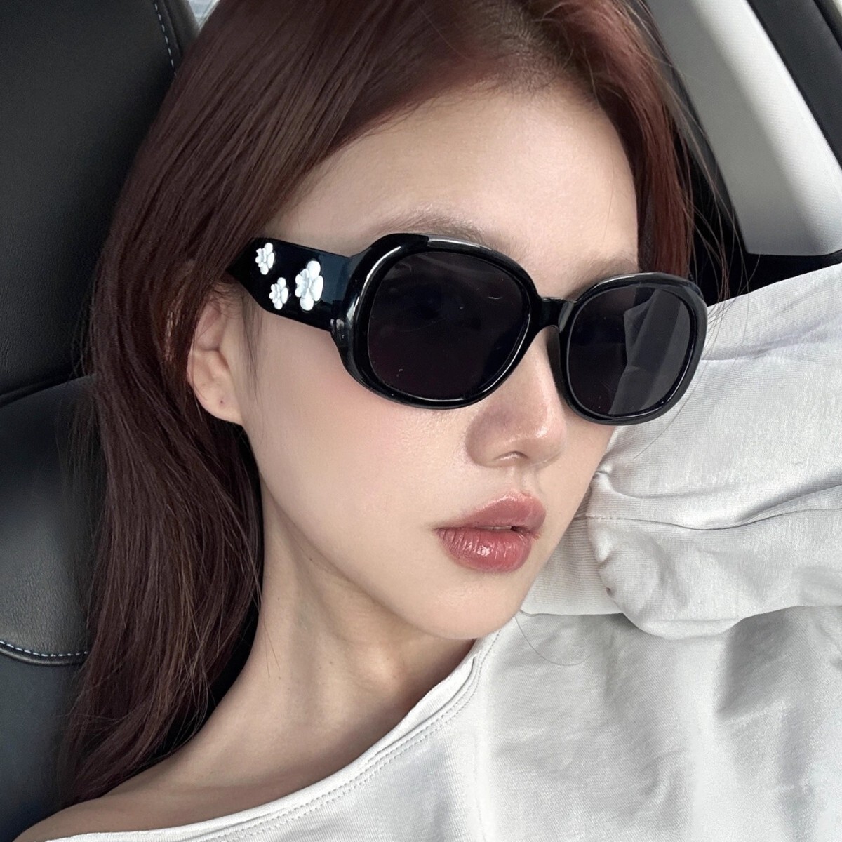 Vintage Brand Designer Sunglasses Sunglasses For Women 2025 New High-End Fashionable Sun Glasses Camellia Face Slimming UV Protection High-End Desig